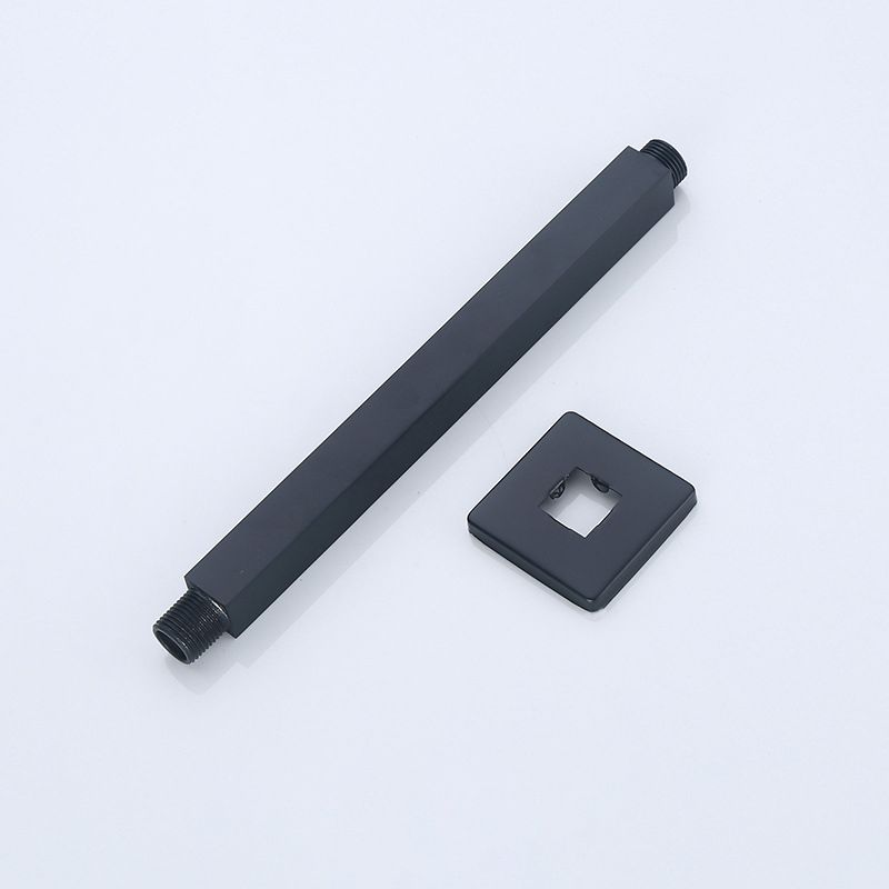 BowLift | Black Square Fixed Shower Head Modern Style Wall Mounted Shower Head