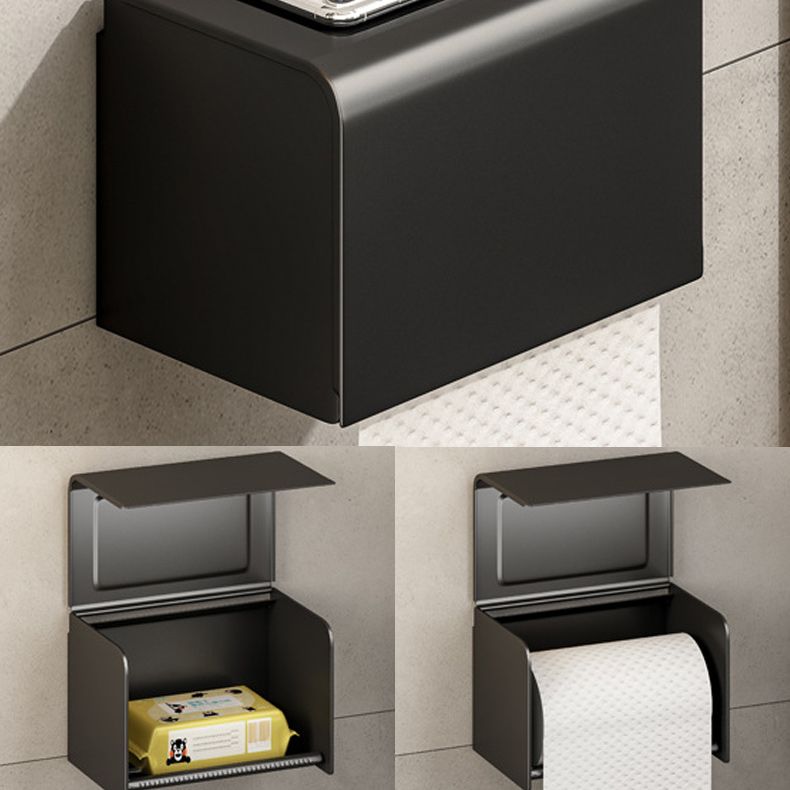 BowLift | Contemporary Bathroom Accessory Set Matte Black Bathroom Set with Bathrobe Hooks/Towel Bar
