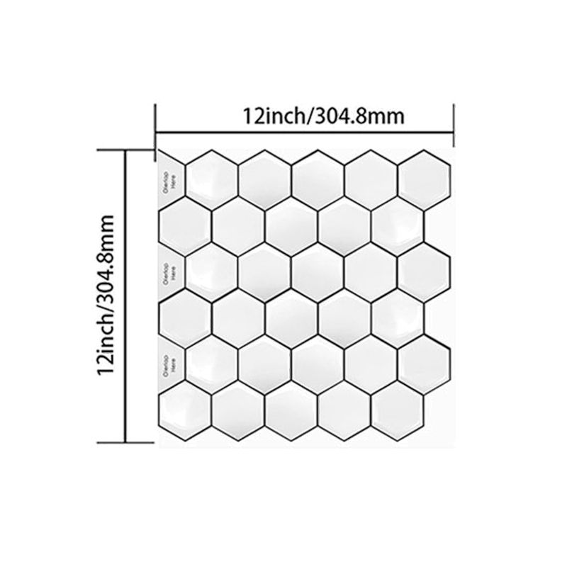 BowLift | Square Grout Tile Removable & Stick PVC 12" x 12" Removable & Stick Mosaic Tile 5-Pack