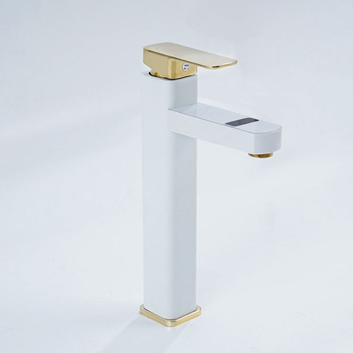 BowLift | Contemporary sink faucet Digital display Monochrome Low arch basin Bathroom sink