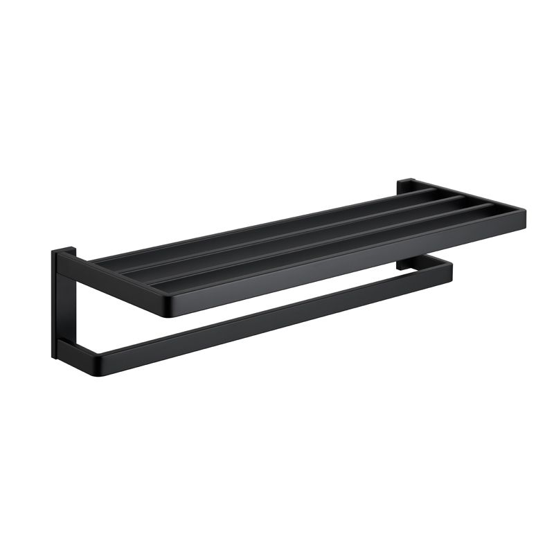 BowLift | Matte Black 5-piece modern bathroom accessory as individual piece or as set with towel bar