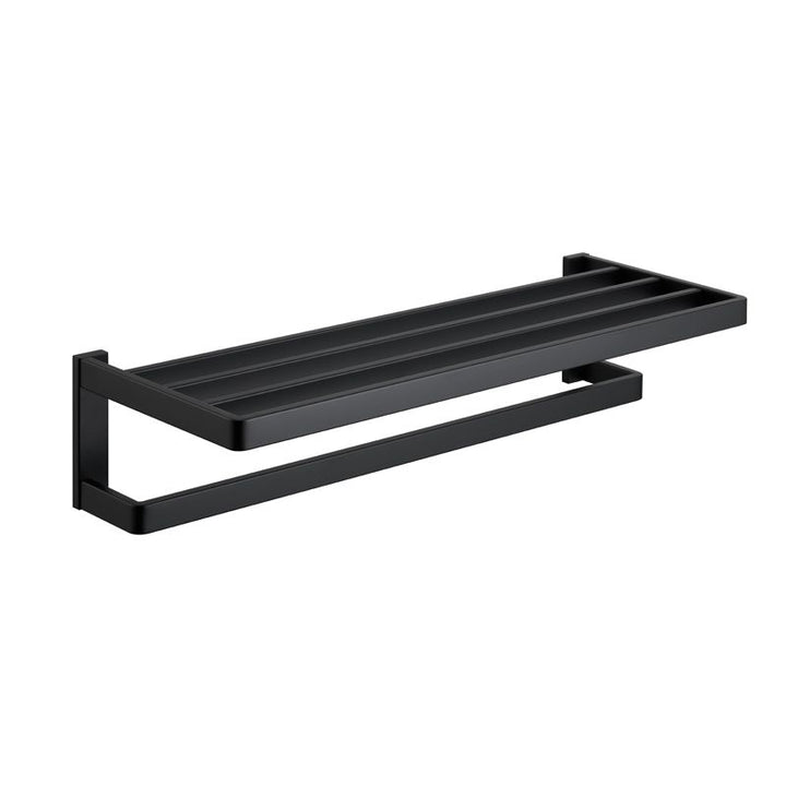 BowLift | Matte Black 5-piece modern bathroom accessory as individual piece or as set with towel bar