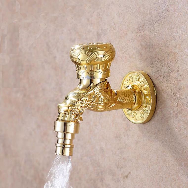 BowLift | Vintage Classic Sink Faucet Zinc Single Handle Dragon Engraving Wall-Mounted Faucet