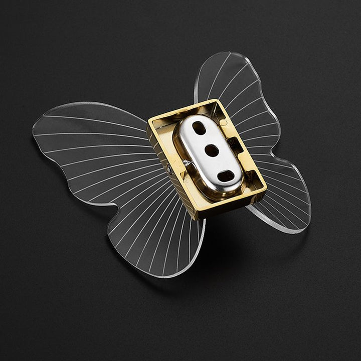 BowLift | Modern Brass Bathroom Accessory Set Acrylic Butterfly Theme Bathrobe Hooks
