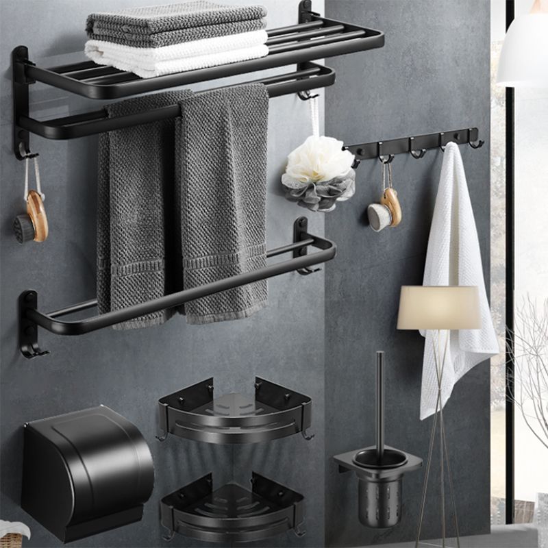 BowLift | Modern Black Bathroom Accessory Set Paper Holder Towel Bar Bathroom Fixtures Set