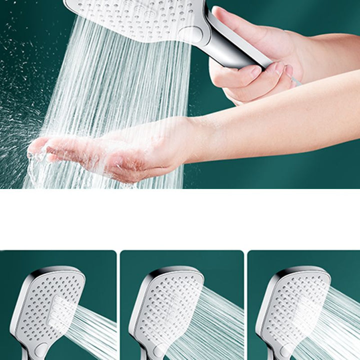 BowLift | Rectangular Self-Cleaning Hand Shower Adjustable Spray Pattern Wall Mounted Hand Shower