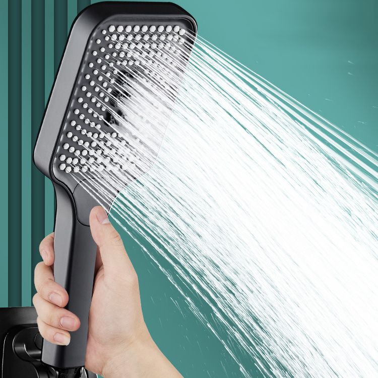 BowLift | Modern Rectangular Hand Shower in Black 3 Spray Wall Mounted Hand Shower