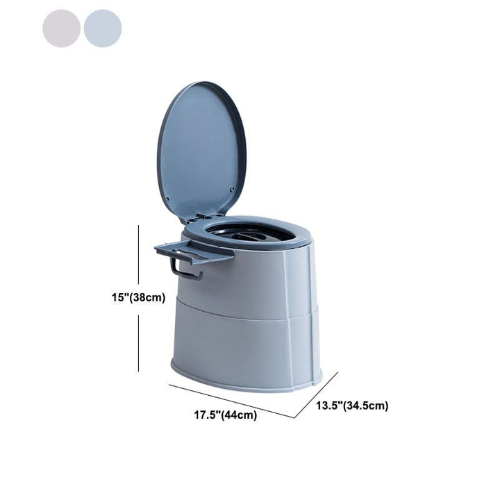 BowLift | Modern Flush Toilet Plastic Round Floor Mounted Toilet Bowl for Bathroom