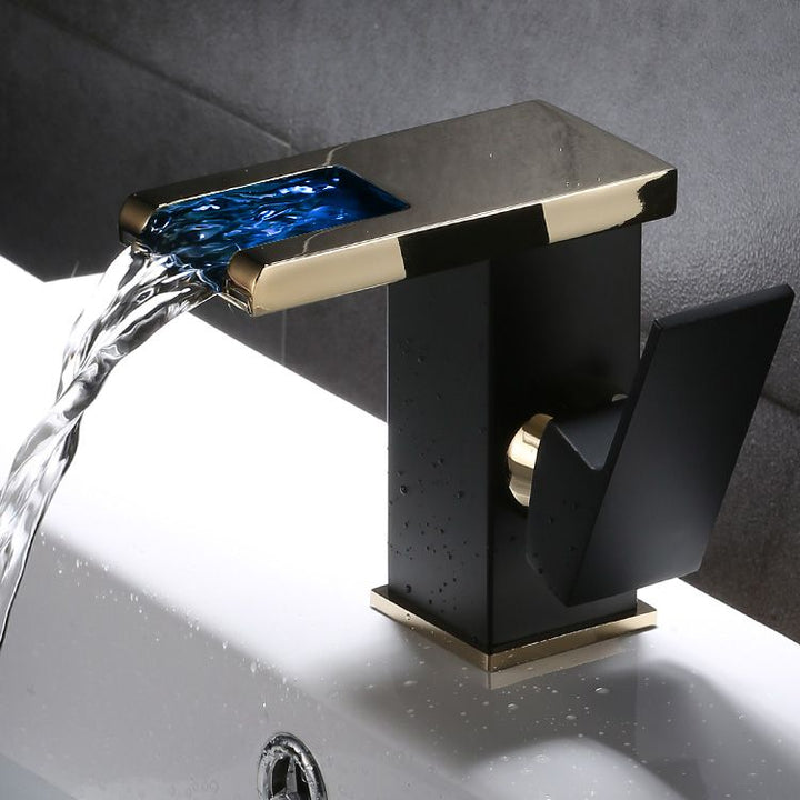 BowLift | Basin Waterfall Outlet Single Lever Tap with LED Light