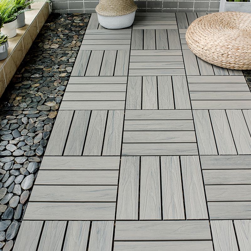 BowLift | Square Patio Tiles Interlocking Striped Pattern Deck Board