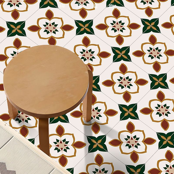 BowLift | Beige Tone Peel & Stick Tile Square Pattern Print Single Tile