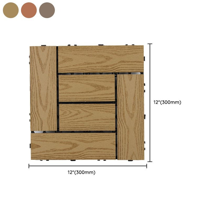 BowLift | Square Click Patio Floor Tiles Stripe Pattern Tile Set Floorboard