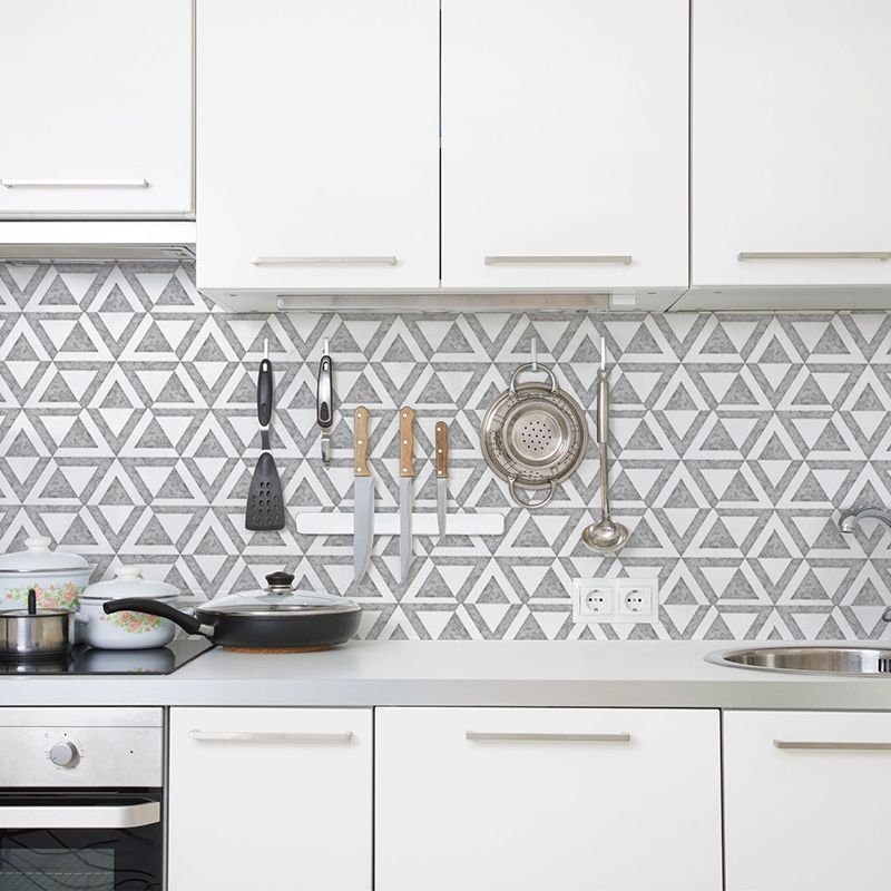 BowLift | PVC Peel & Stick Tile Kitchen waterproof splash guard Peel and Stick Wall Tile Set of 18