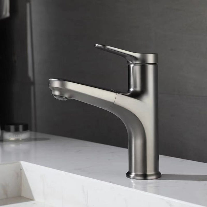 BowLift | Modern Style Extendable Ship Faucet Copper Single Handle Sink Faucet for the Bathroom