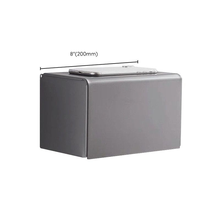 BowLift | Matt gray bathroom accessory set bathroom shelf/towel holder & paper holder included