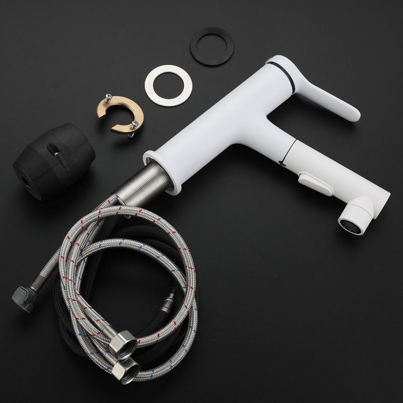 BowLift | Modern Extendable Sink Faucet Bathroom Faucet Brass 1 Handle Sink Faucet with Water Hose