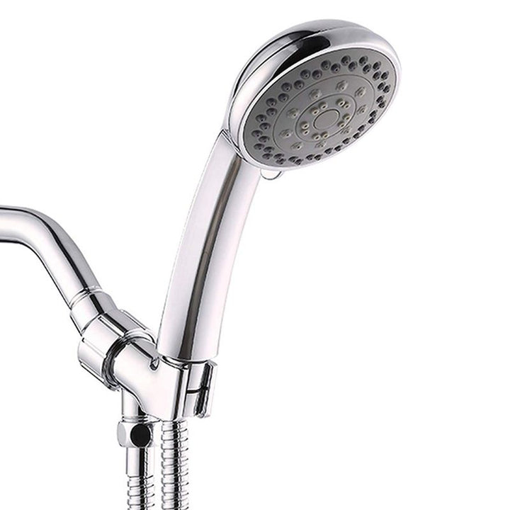 BowLift | Round Handheld Shower Head in Silver Leak-Resistant Wall-Mounted Shower Head