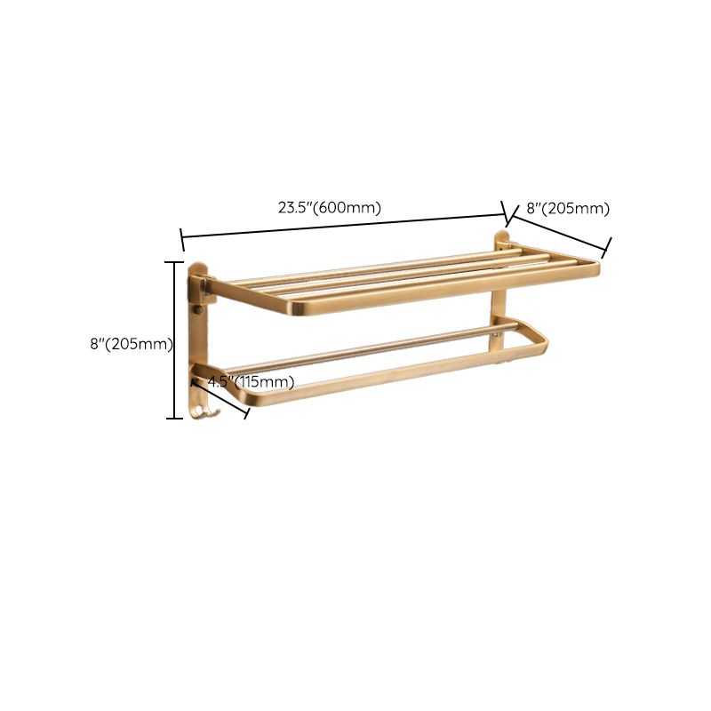 BowLift | Vintage Bronze Bathroom Accessories Set Brushed Brass Towel Rail/Paper Holder/Bath Shelf