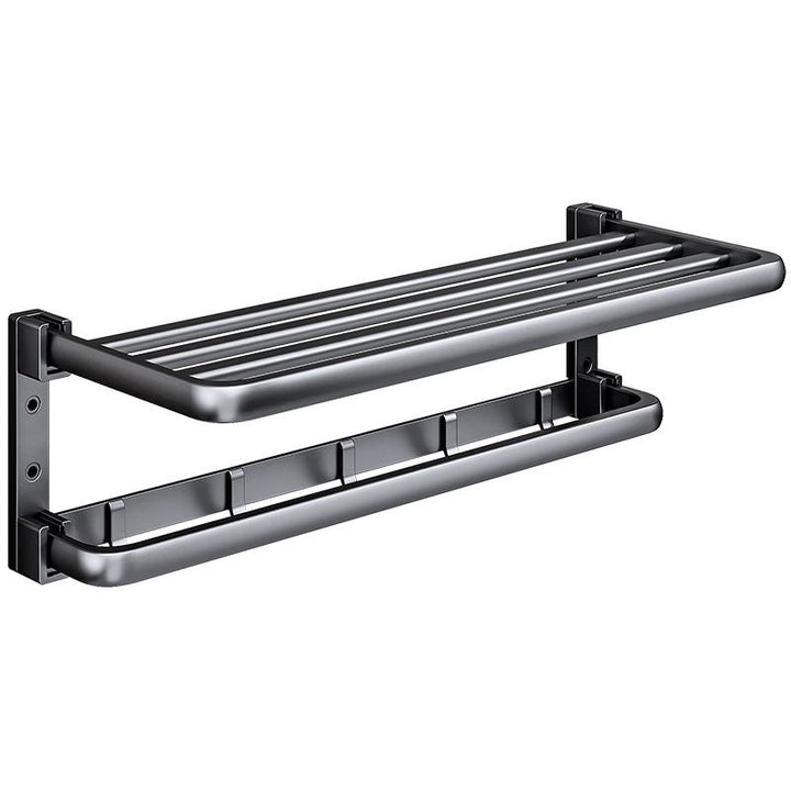 BowLift | Modern black bathroom accessory set Towel holder Bathroom fittings