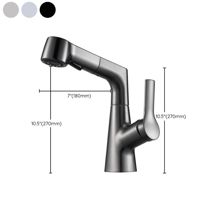 BowLift | Modern Single Color Faucet Metal Center Connection Basin Faucet for Bathroom