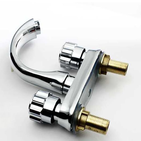 BowLift | Modern Style Vessel Faucet Copper Knob Handle Low Arc Vessel Faucet