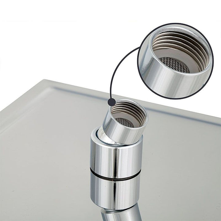 BowLift | Showerhead Square Wall Mounted Rain Spray Stainless Steel Showerhead