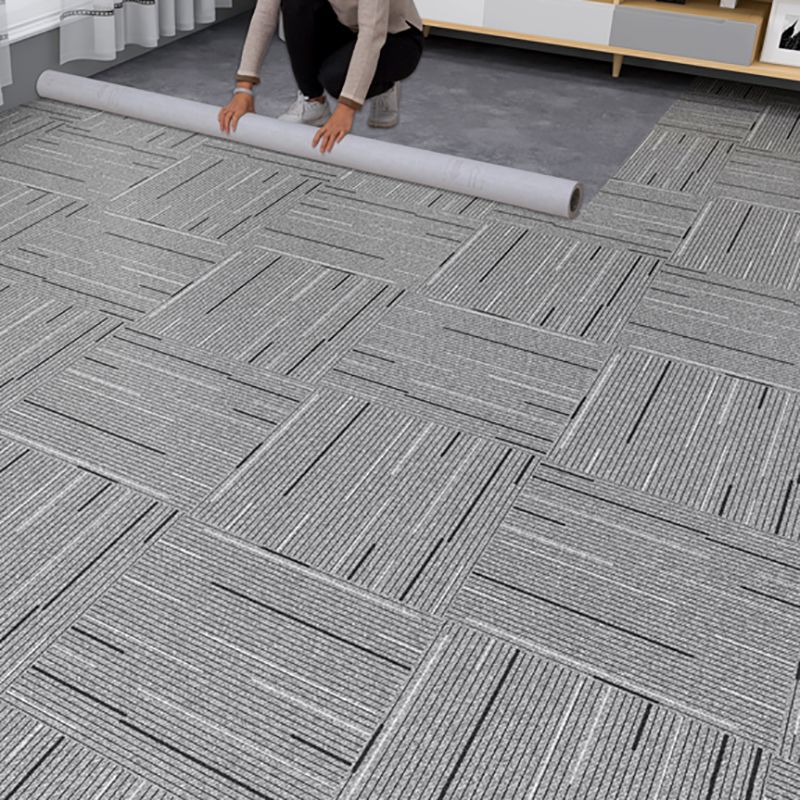 BowLift | Scratch-resistant plastic floor Rectangular fabric look square edge floor