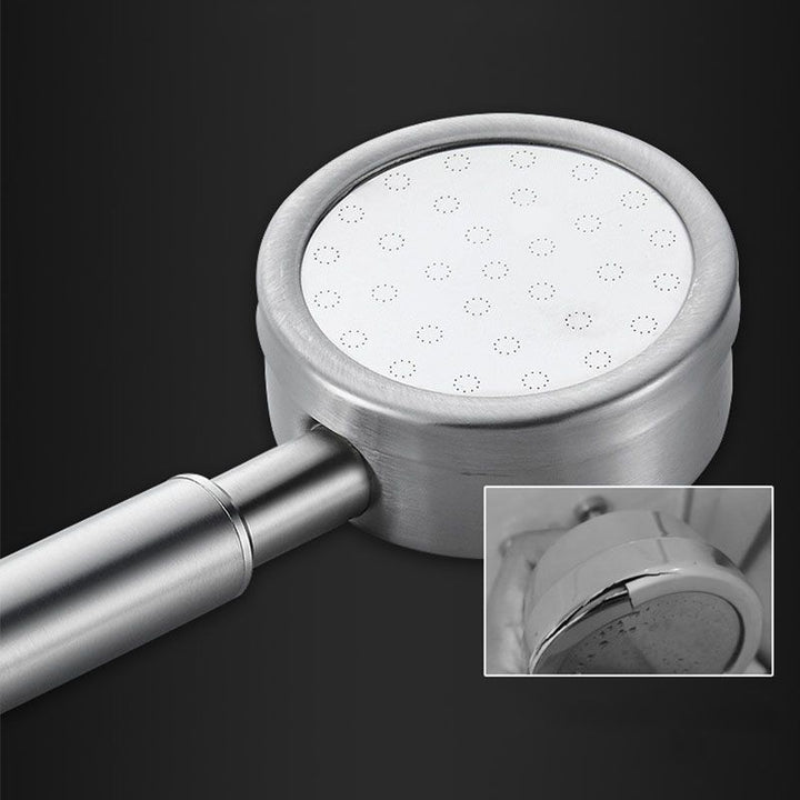 BowLift | Classic Shower Head Round Metal Handheld Shower Head in Silver
