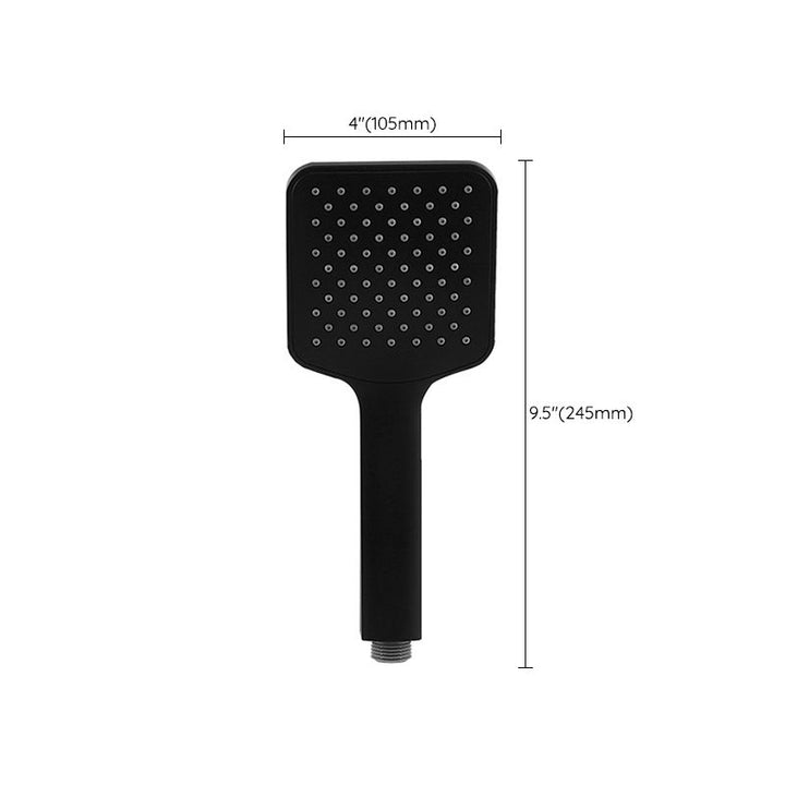 BowLift | Modern square matte black shower head rainfall shower head combo