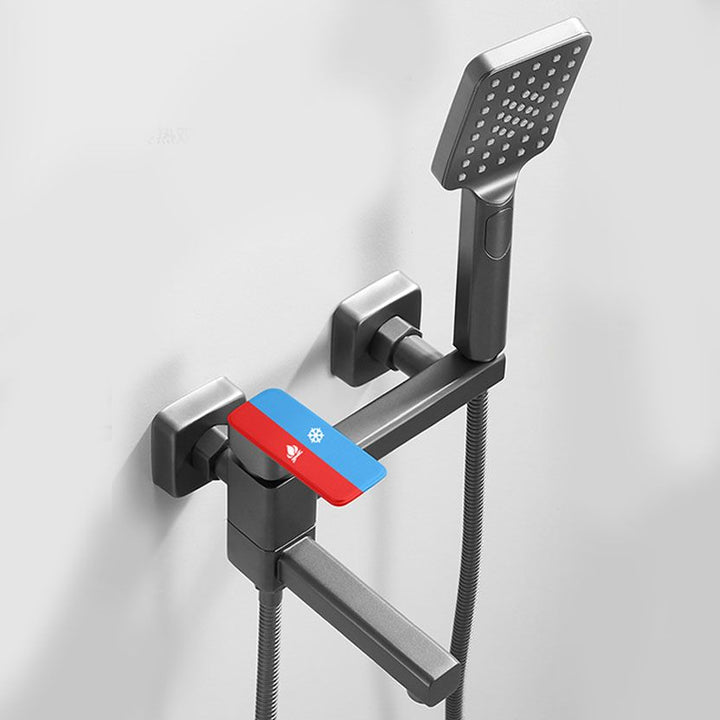 BowLift | Modern Bathtub Faucet Copper with Handheld Shower Wall-Mounted Bathtub Filler