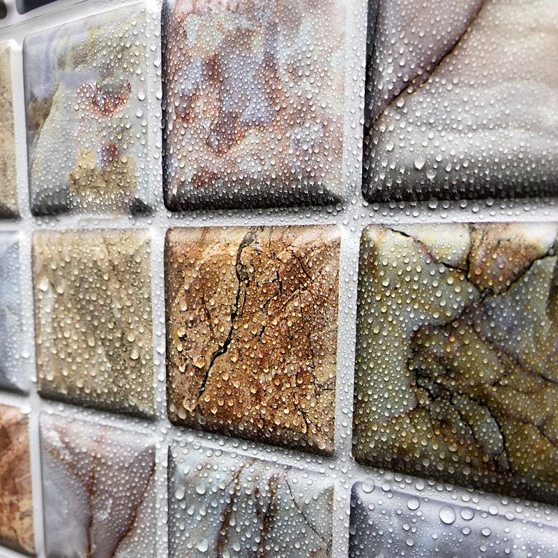 BowLift | Square Peel and Stick Tile Mosaic Waterproof PVC Peel & Stick Tile for Shower 5-Pack