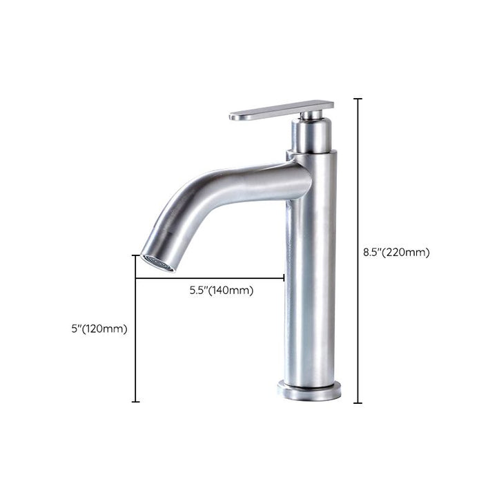 BowLift | Modern Vessel Faucet Stainless Steel Low Arc Sink Faucet