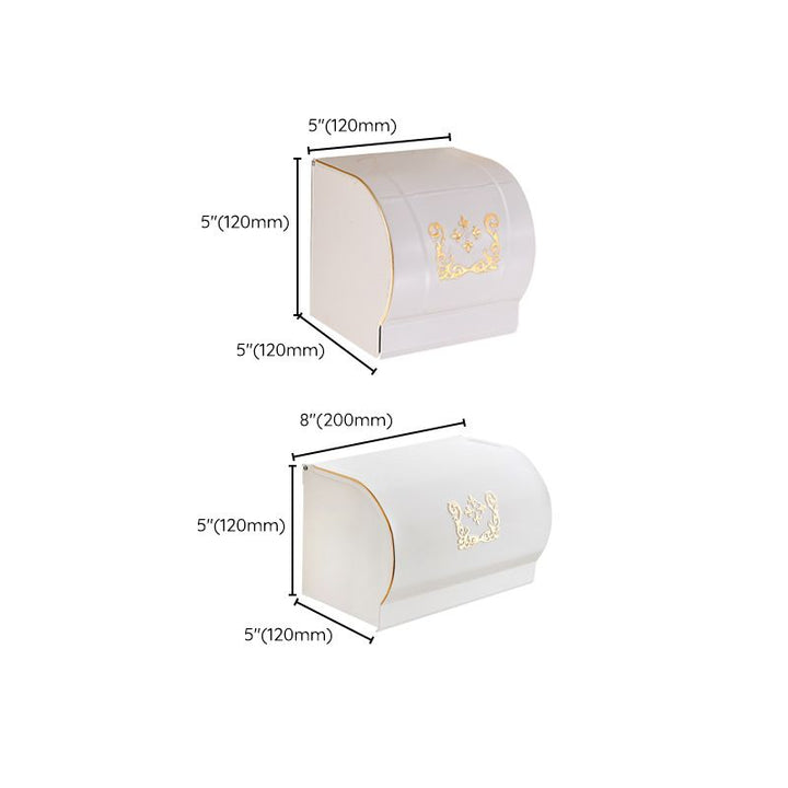 BowLift | Vintage Bathroom Accessory Set Aluminum Paper Holder in White