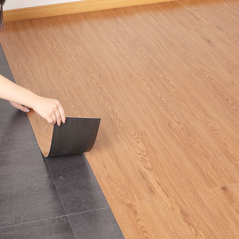 BowLift | PVC Flooring Peel and Stick Smooth Wood Look Rectangular Vinyl Floor