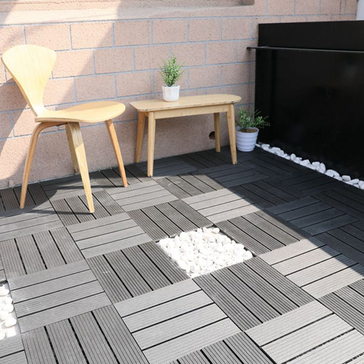 BowLift | Striped Pattern Patio Tiles Laying Pattern Square Deck Board Outdoor Patio