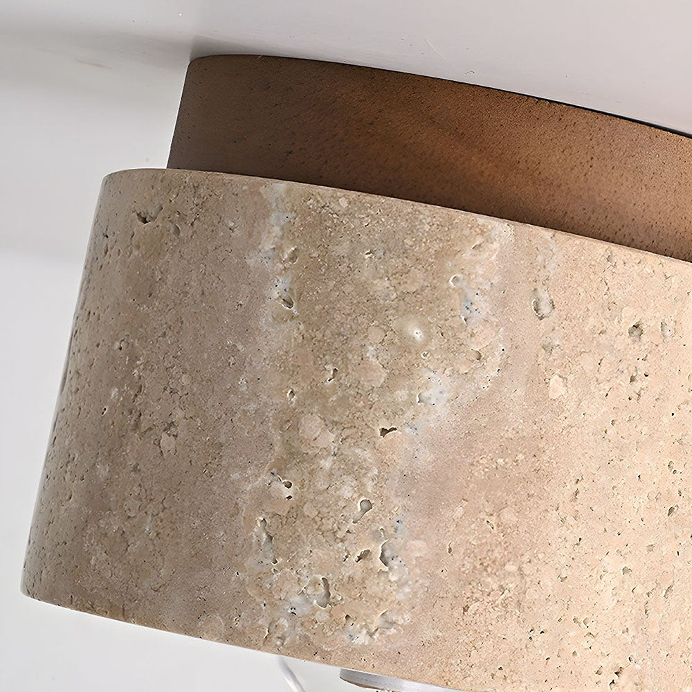 BowLift | Ceiling Light Wood Cylinder Flush Mount Fixture
