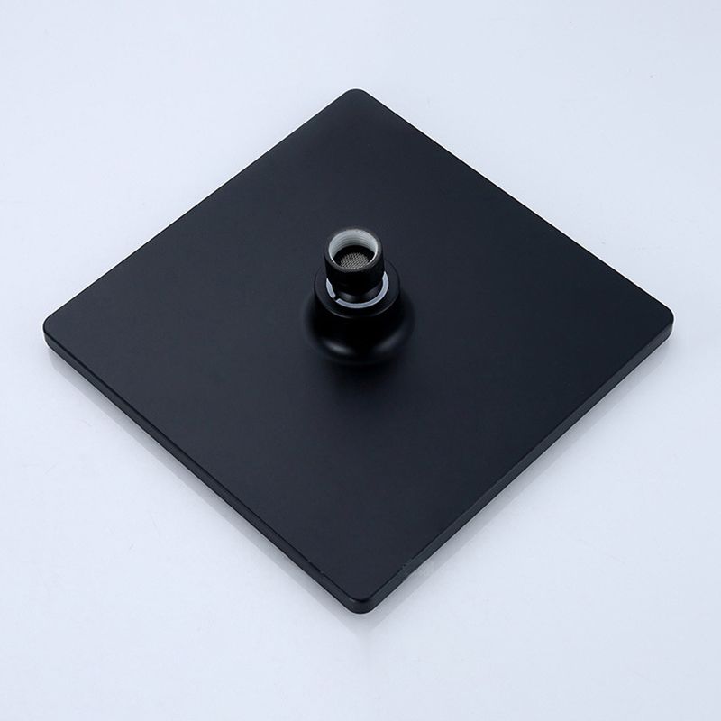 BowLift | Black Square Fixed Shower Head Modern Style Wall Mounted Shower Head
