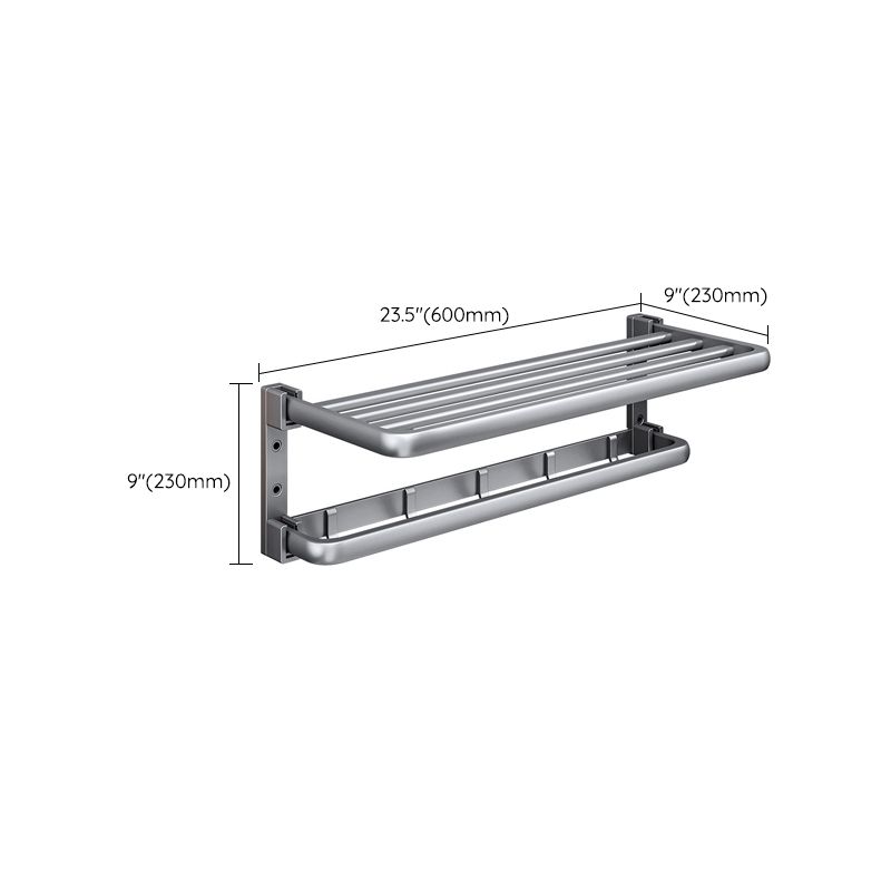 BowLift | Modern Bathroom Accessories Hardware Set Gray Towel Bar Bathroom Shelf Bathroom Hardware Set