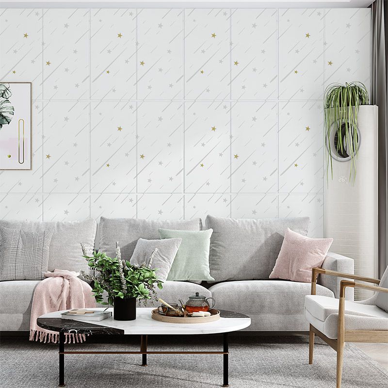BowLift | Contemporary Wall Ceiling Cartoon Print Peel and Stick Waterproof Wall Panel