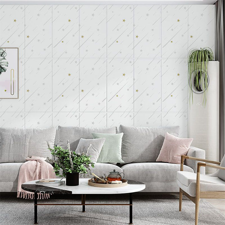 BowLift | Contemporary Wall Ceiling Cartoon Print Peel and Stick Waterproof Wall Panel