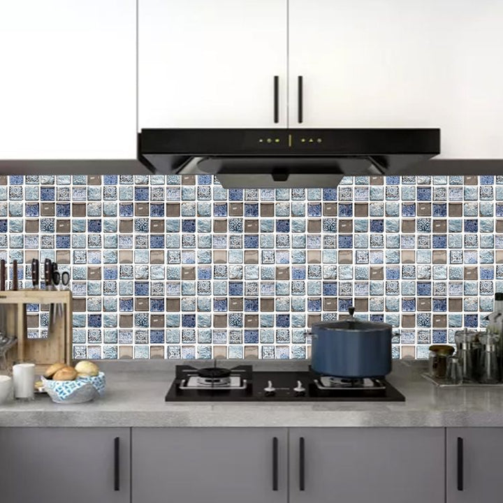 BowLift | Plastic Peel & Stick Mosaic Tiles Mosaic Wallpaper with Square Shape