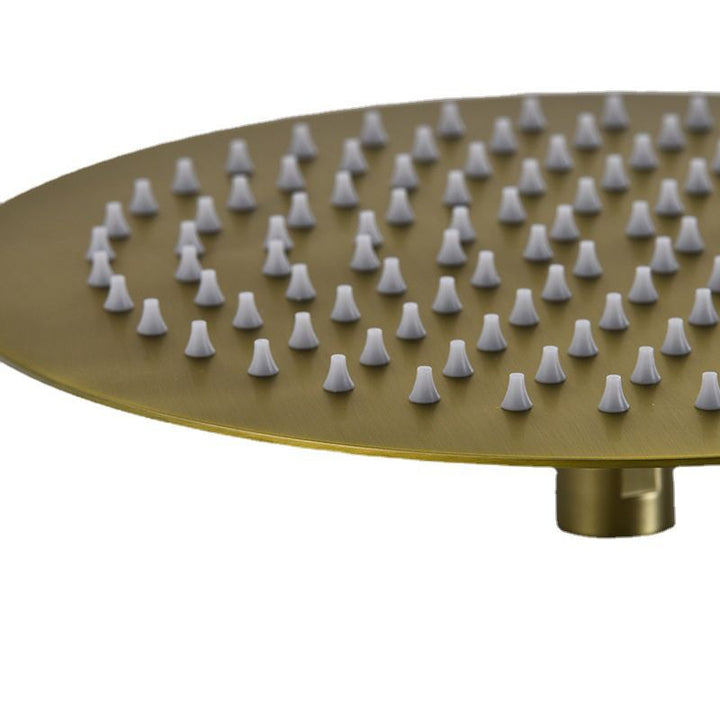 BowLift | Polished brass round fixed shower head stainless steel wall mounted shower head