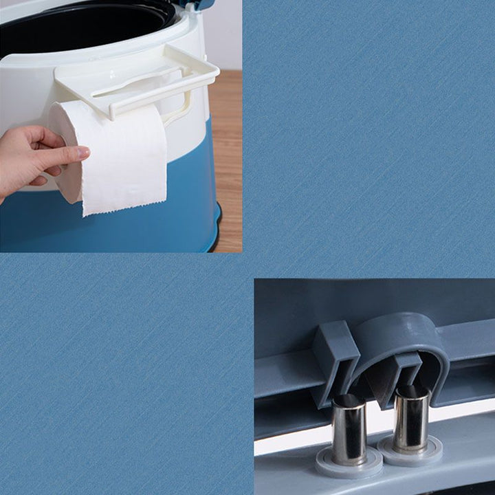 BowLift | Modern Flush Toilet Plastic Round Floor Mounted Toilet Bowl for Bathroom