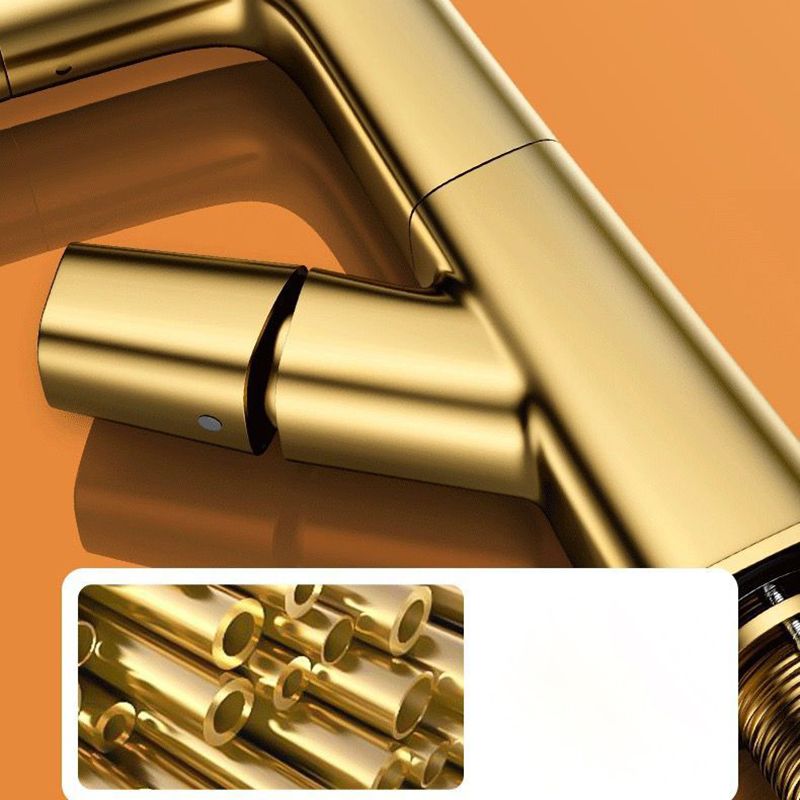 BowLift | Modern Vessel Sink Faucet Brass Lever Handles Swivel Spout Sink Faucet