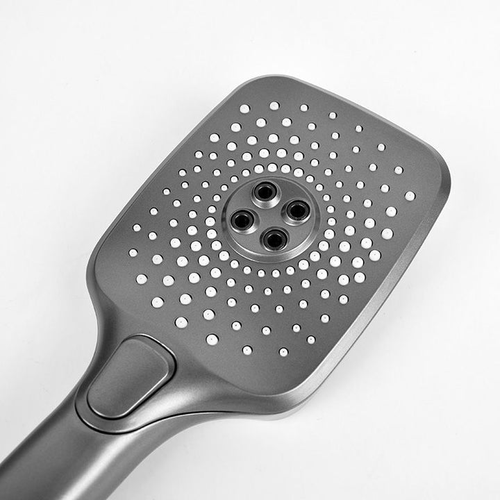 BowLift | Modern Gray Showerhead Combo Standard Spray Pattern Rectangular Large Showerhead