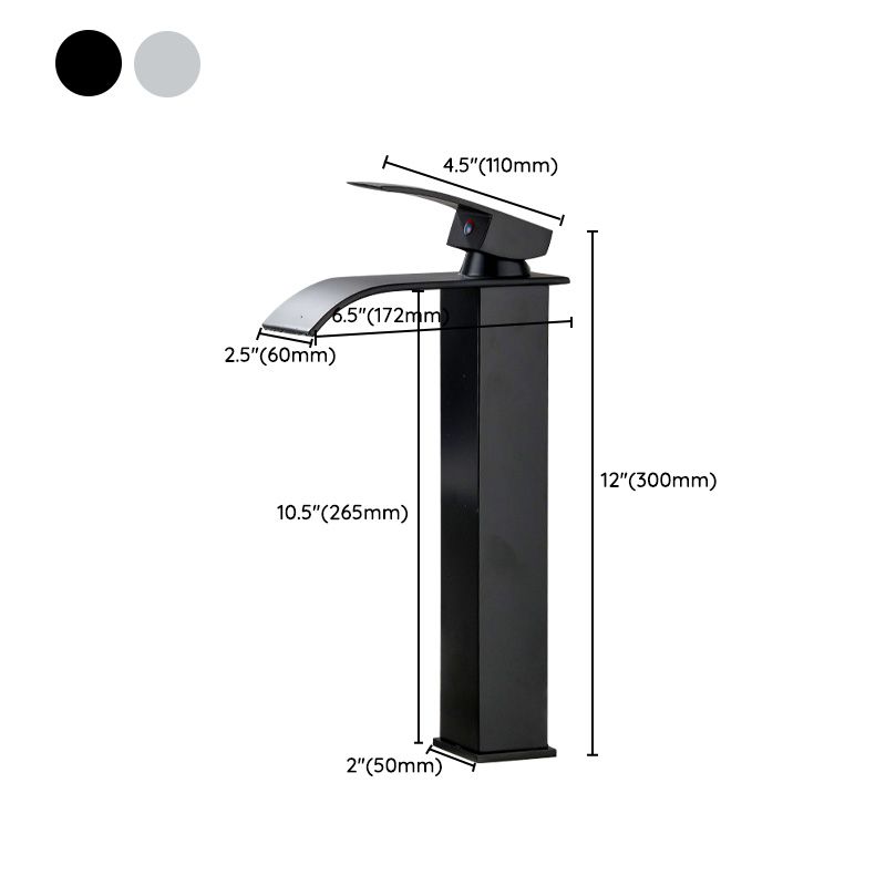 BowLift | Basin faucet lever handle waterfall outlet bathroom fixture