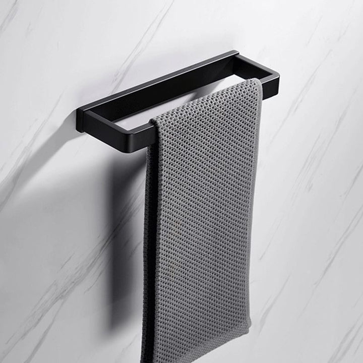BowLift | Matt Black 5-piece modern bathroom accessory as a single item or as a set with towel bar