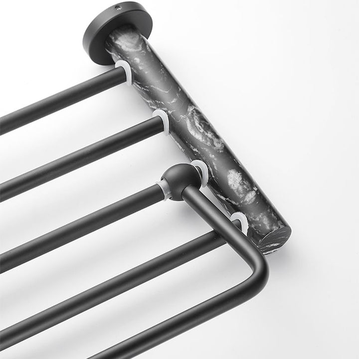 BowLift | Metal and marble bathroom accessories as a single piece or as a set in black