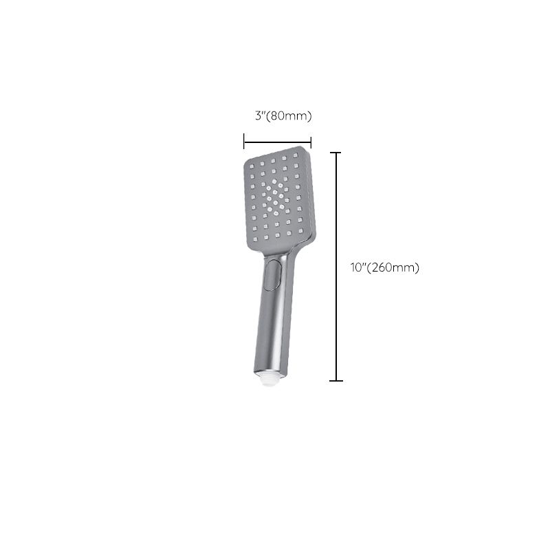 BowLift | Rectangular Gray Showerhead Combo Standard Spray Pattern Showerhead