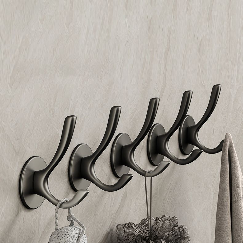 BowLift | 10-piece Bathroom Accessory Set Modern Matte Grey Bathrobe Hooks
